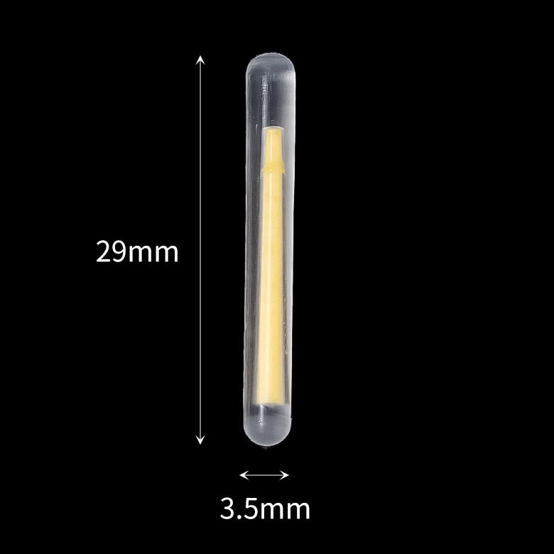 50/100PCS 2.2-4.5mm Night Fishing Float Rod Lights Dark Glow Stick Night Fishing Gadgets Fluorescent Lightstick Floating Lamp