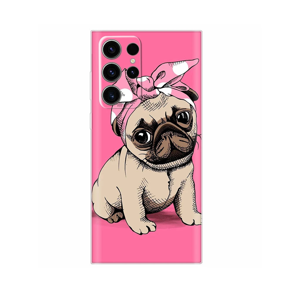 For Samsung S23 Ultra Phone Case Cover Lion Wolf Cat Clear Silicone Soft Back Cases For Samsung Galaxy S23 Plus Case S 23 Ultra