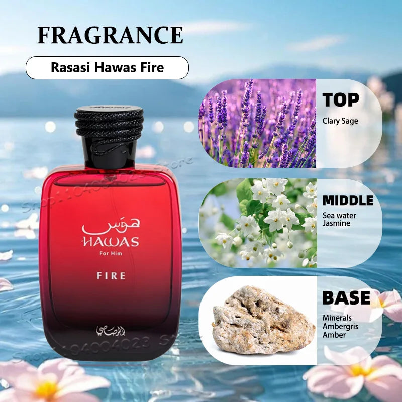 100ML Hawas Ice for Men Eau de Parfum – Premium Arabian Long-Lasting Fragrance