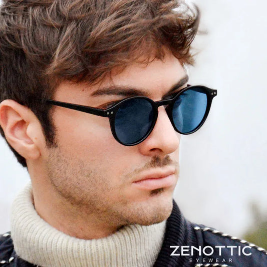 ZENOTTIC Retro Polarized Sunglasses Vintage Small Round Frame Sun Glasses Polaroid Lens