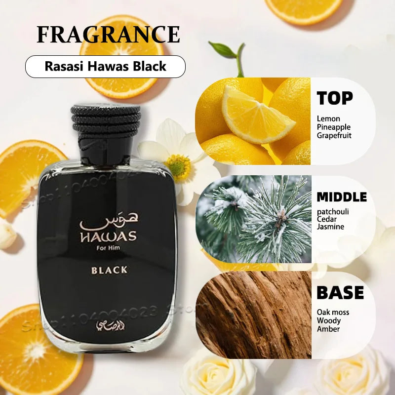 100ML Hawas Ice for Men Eau de Parfum – Premium Arabian Long-Lasting Fragrance