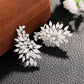 Huitan Gorgeous Women's Stud Earrings Dazzling CZ Stone Sparkling Ear-Piercing Earrings Party Jewelry