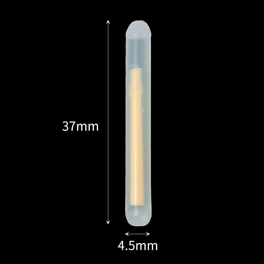 50/100PCS 2.2-4.5mm Night Fishing Float Rod Lights Dark Glow Stick Night Fishing Gadgets Fluorescent Lightstick Floating Lamp