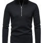 Men's solid color turtleneck zipper long sleeve sweatshirt