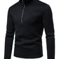 Men's solid color turtleneck zipper long sleeve sweatshirt