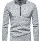 Men's solid color turtleneck zipper long sleeve sweatshirt