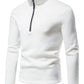 Men's solid color turtleneck zipper long sleeve sweatshirt