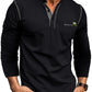 New Men's Henley Color Block Knitted Long Sleeve T-Shirt
