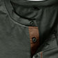 New Men's Henley Color Block Knitted Long Sleeve T-Shirt