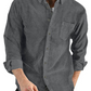 Long-sleeved shirt corduroy lapel button loose casual jacket