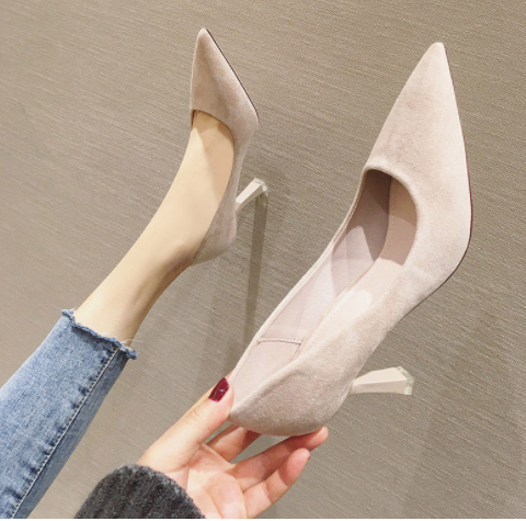 Stiletto Pointed Toe Spring Suede Pumps - Snapitonline