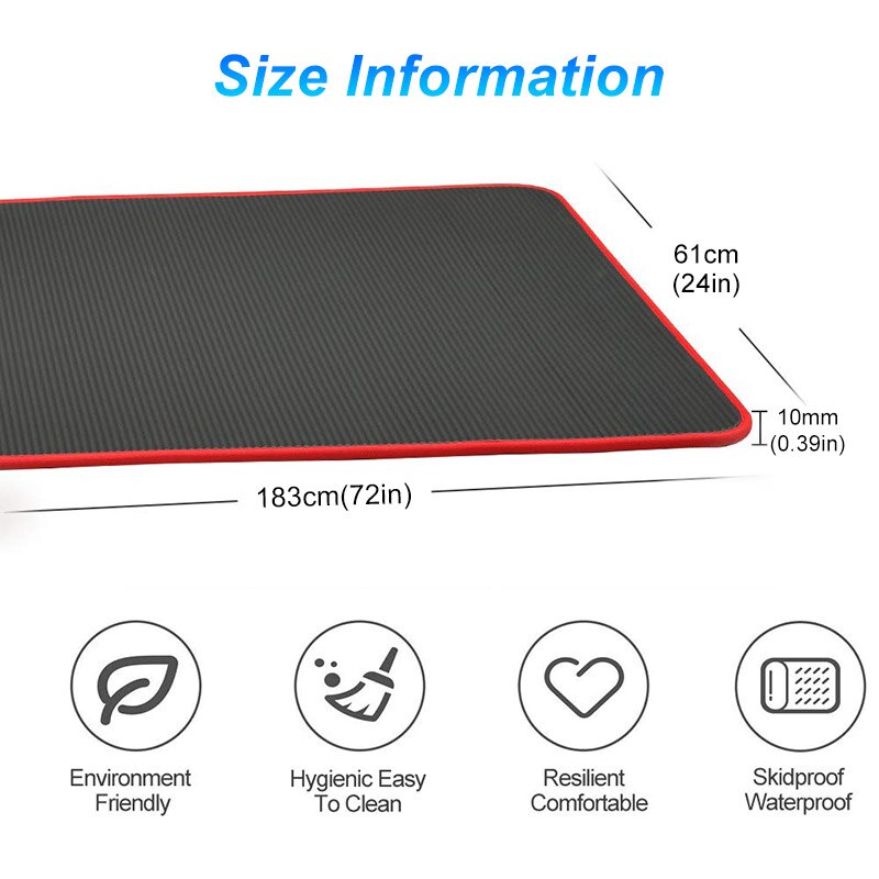 10 mm Extra Thick Non-slip Yoga Mat Natural Rubber NBR Fitness Sports Gym Pilates Pads Gift Yoga Mat Bag Snapitonline
