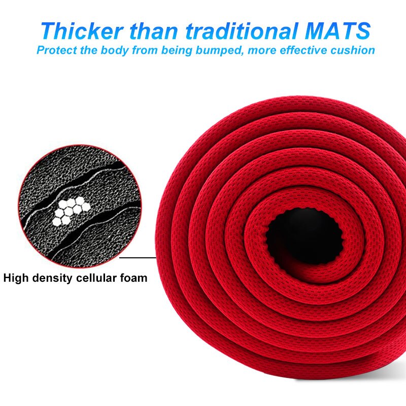 10 mm Extra Thick Non-slip Yoga Mat Natural Rubber NBR Fitness Sports Gym Pilates Pads Gift Yoga Mat Bag Snapitonline