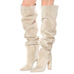 High heels fashion boots suede women's Boots - Snapitonline