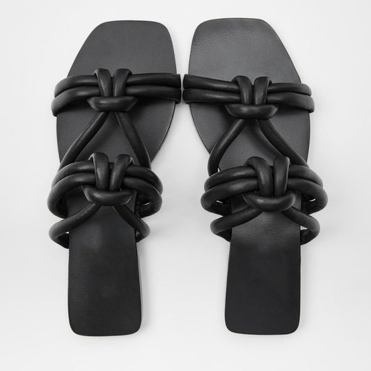 Sheep leather flat sandals - Snapitonline