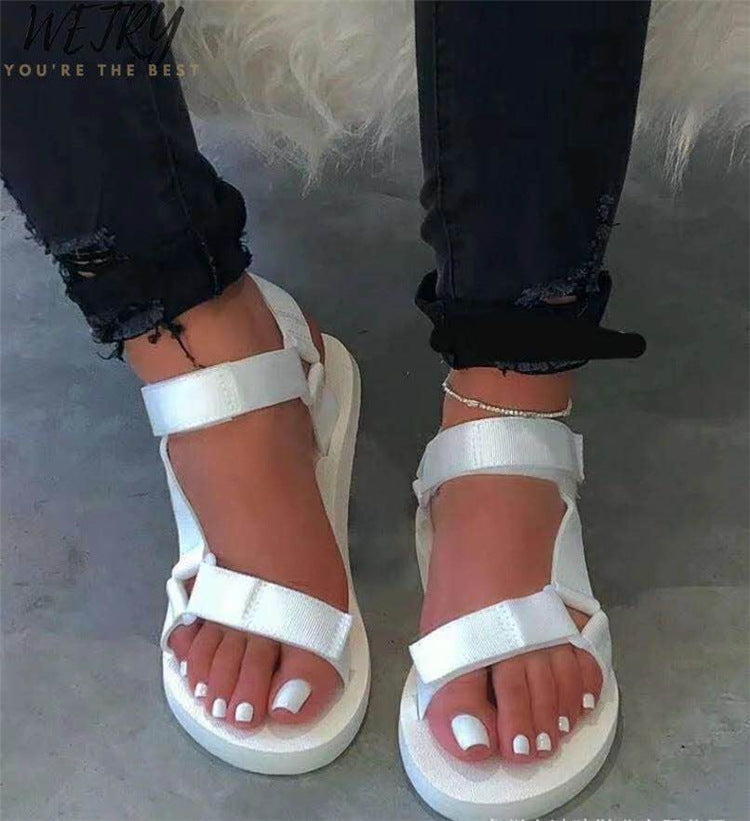 Velcro flat casual sandals - Snapitonline
