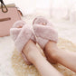 Winter Women Home Slippers with Faux Fur Fashion Warm Shoes Woman Slip on Flats Female Slides Black Pink Plus Size - Snapitonline