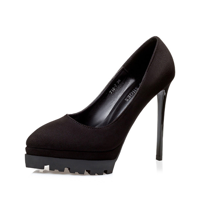 Korean Style High Heels Stiletto Professional Sexy Female Pumps - Snapitonline