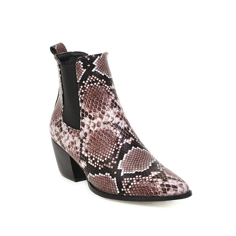 Pointy stone-lined ankle boots - Snapitonline