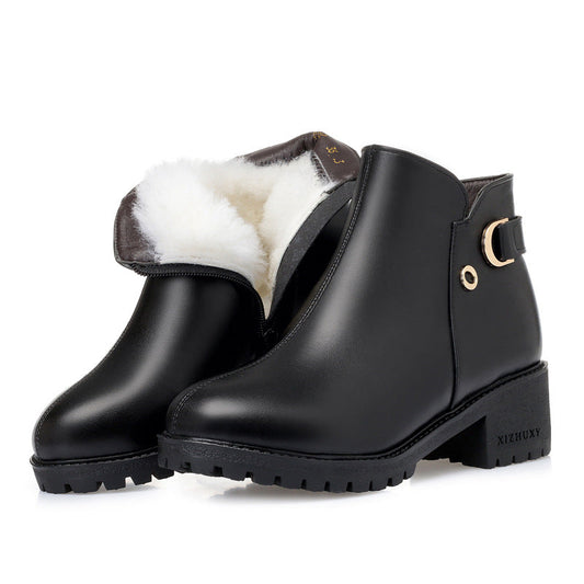 Mid-heel ladies cotton shoes - Snapitonline