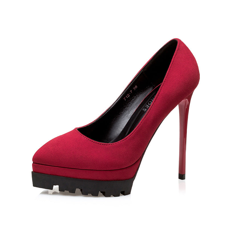 Korean Style High Heels Stiletto Professional Sexy Female Pumps - Snapitonline