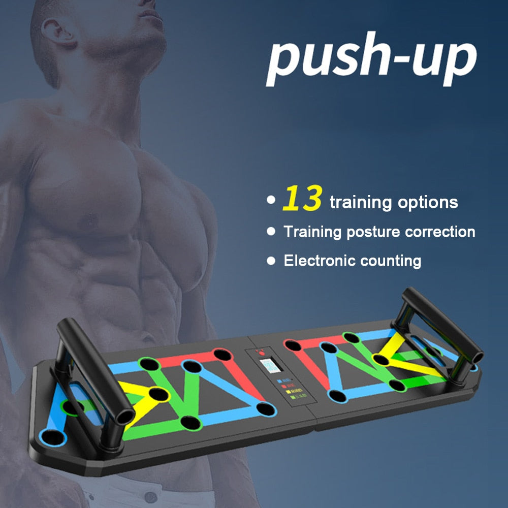 13 in 1 Electronic Counting Push-up Board Multifunctional Push UP Rack Training Board Muscle  Workout Gym Fitness Equipment Snapitonline