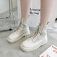 Women's Thin Thick-soled Lace-up Ankle Boots - Snapitonline