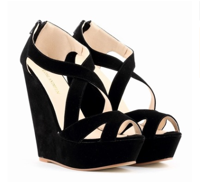 Large size high heels waterproof platform slope OL nightclub hollow women's sandals - Snapitonline