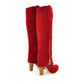 Suede frosted women's boots thick high-heeled boots - Snapitonline