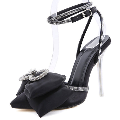 Women's Sandals Luxury ShineThin High Heels  Butterfly-Knot Pumps - Snapitonline