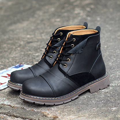Men's British High-Top Tooling Snow Combat Boots - Snapitonline