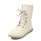 New two-piece boots round head flat with large size women's boots - Snapitonline