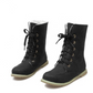 New two-piece boots round head flat with large size women's boots - Snapitonline