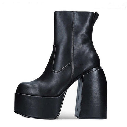 Women's Platform High Heel Boots Over The Knee Stretch Boots - Snapitonline