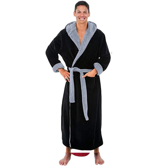 Men's Pajamas Winter Solid Color Home Wear - Snapitonline