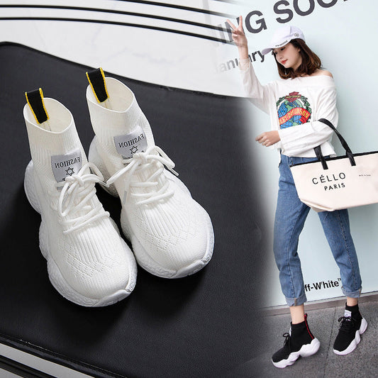 Little white shoes women summer 2020 new wild Korean autumn thick-soled casual shoes mesh breathable increased sports shoes - Snapitonline