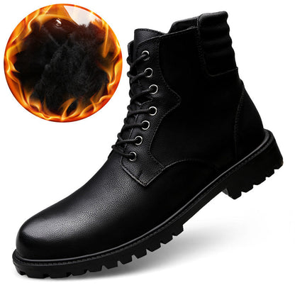 Leather Non-slip Combat Boots High-top Large Size Desert Boots - Snapitonline