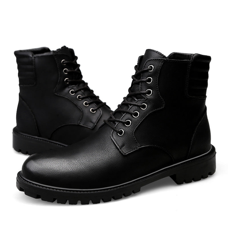 Leather Non-slip Combat Boots High-top Large Size Desert Boots - Snapitonline