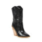 Pointed Thick Heel White Boots Women's Western Cowboy Boots - Snapitonline