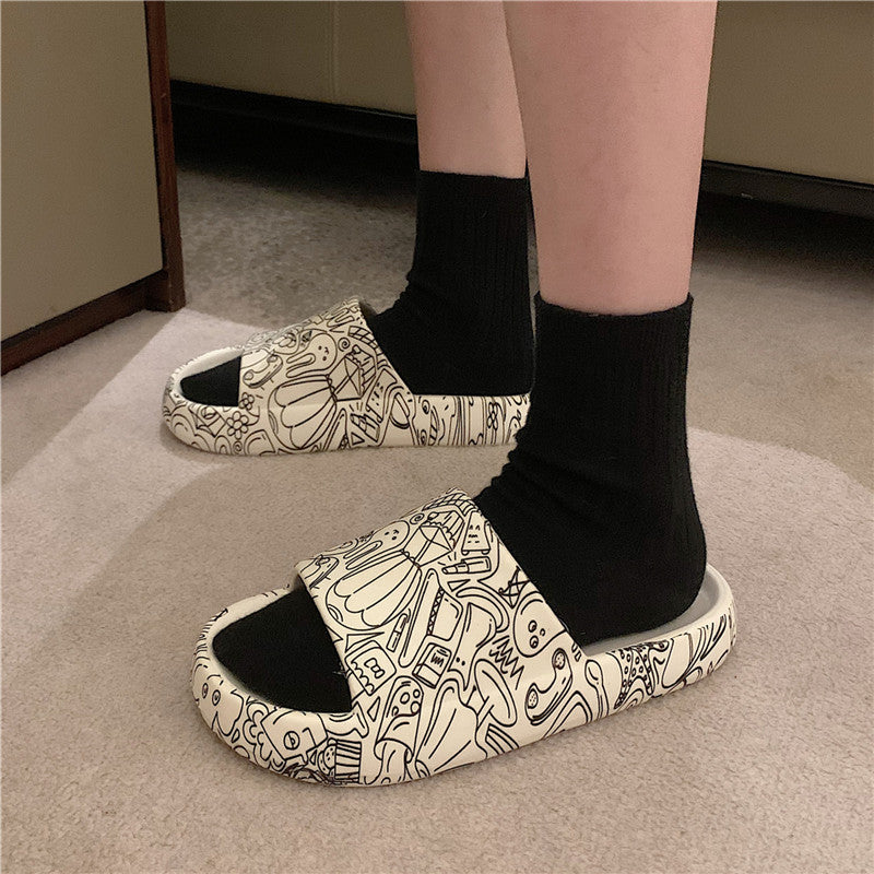 Thick - Soled Indoor Home With Non - Slip Bath Soft - Soled Slippers - Snapitonline