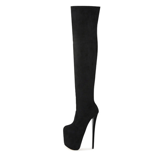 Thigh Over-The-Knee Boots Female High Heel 20cm Stiletto Heel - Snapitonline