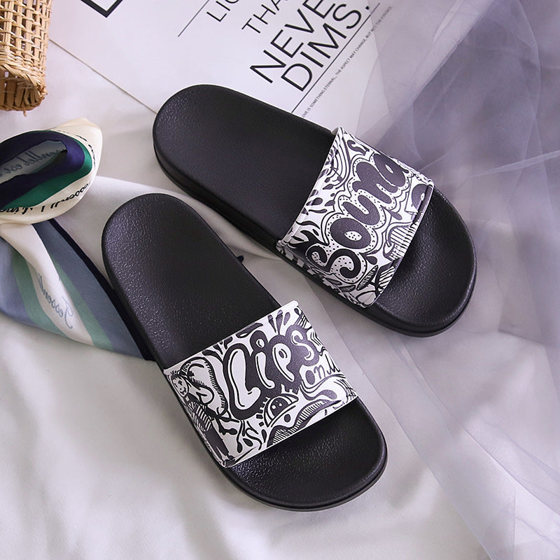 Summer Sandals And Slippers Couple Taking a Bath at Home - Snapitonline