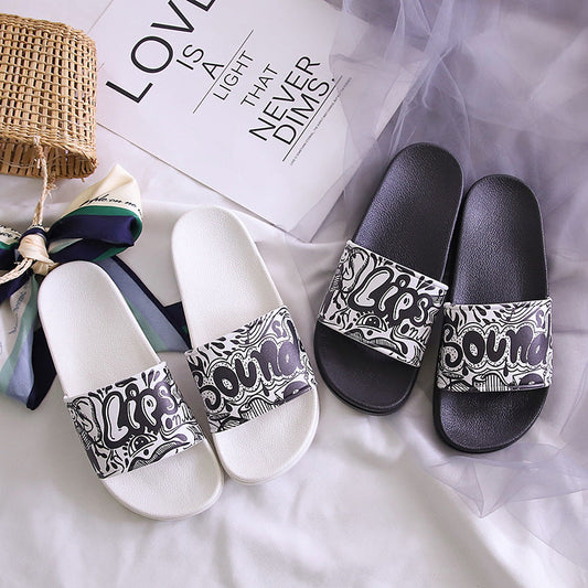 Summer Sandals And Slippers Couple Taking a Bath at Home - Snapitonline