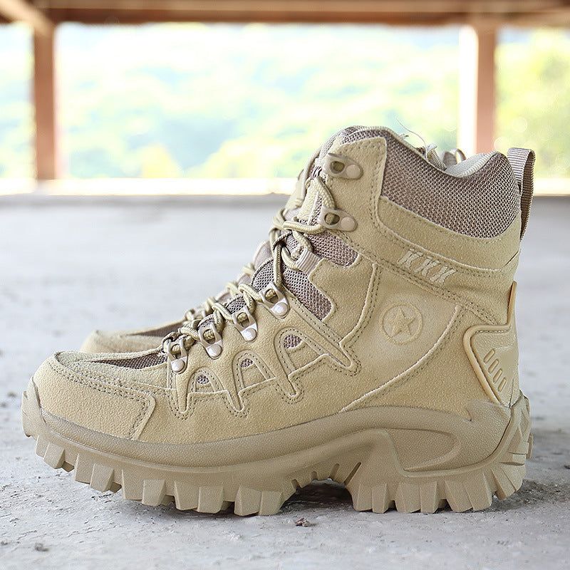 MARSON Men Military Boots Camouflage Non-Slip Combat Tactical Boots Male Breathable Outdoor Climbing Wear-Resisting Mens Shoes - Snapitonline