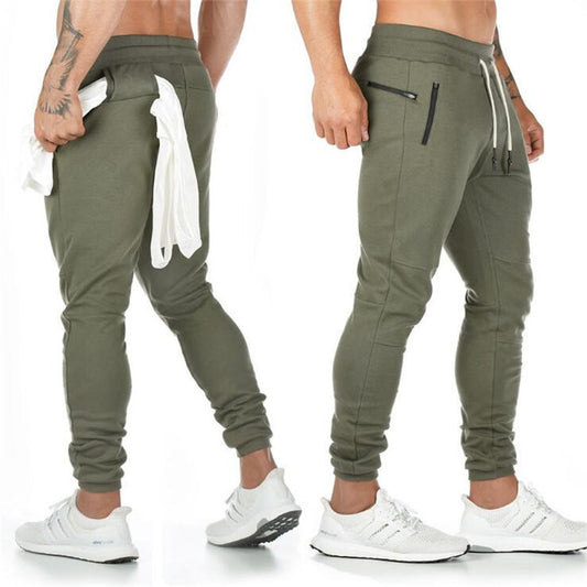 Sports Trousers Men'S Fitness Hanging Towel Trousers Running Training Feet Pants - Snapitonline