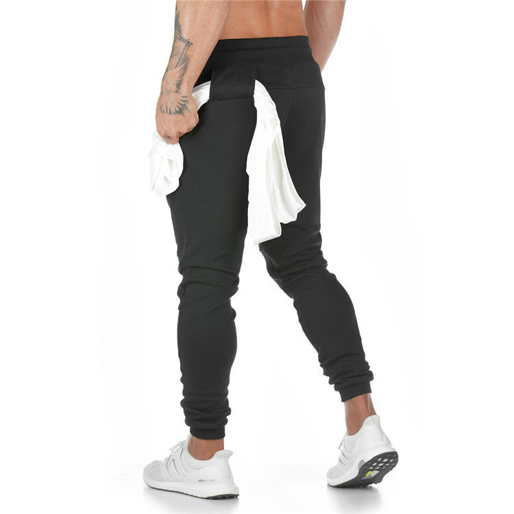 Sports Trousers Men'S Fitness Hanging Towel Trousers Running Training Feet Pants - Snapitonline