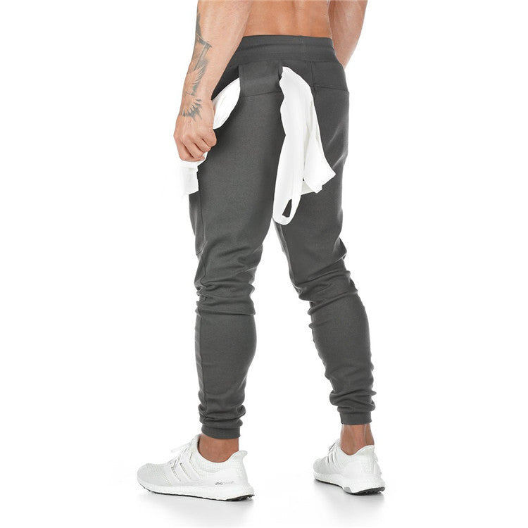 Sports Trousers Men'S Fitness Hanging Towel Trousers Running Training Feet Pants - Snapitonline