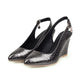 Womens Pumps Shoes Wedges Slingback Patent - Snapitonline
