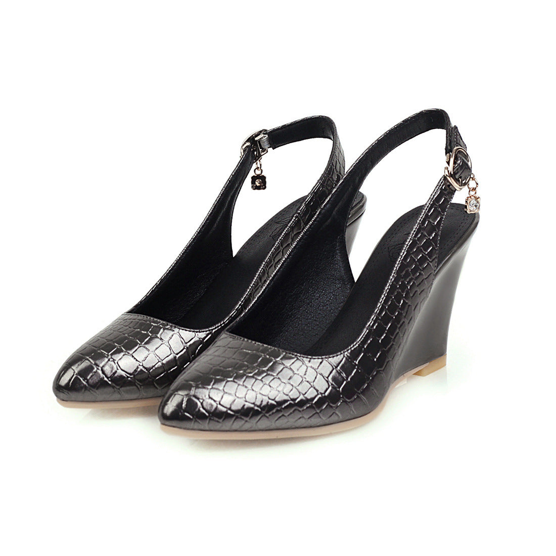Womens Pumps Shoes Wedges Slingback Patent - Snapitonline