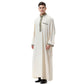 Muslim Arab Middle East Men's Applique Stand Collar Robe, TH810 - Snapitonline